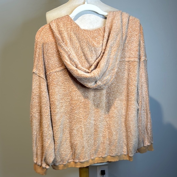 People of Leisure Tan Sweater Hoodie organic Cotten and hemp so soft XL - Picture 4 of 4